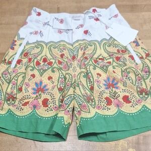 Anthropologie Banjanan Nikola Floral‎ Patterned High Waisted Shorts XS Orig $175